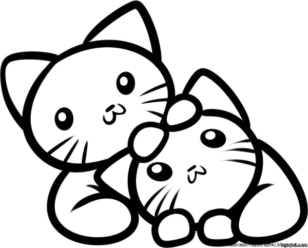 Котенок для раскрашивания