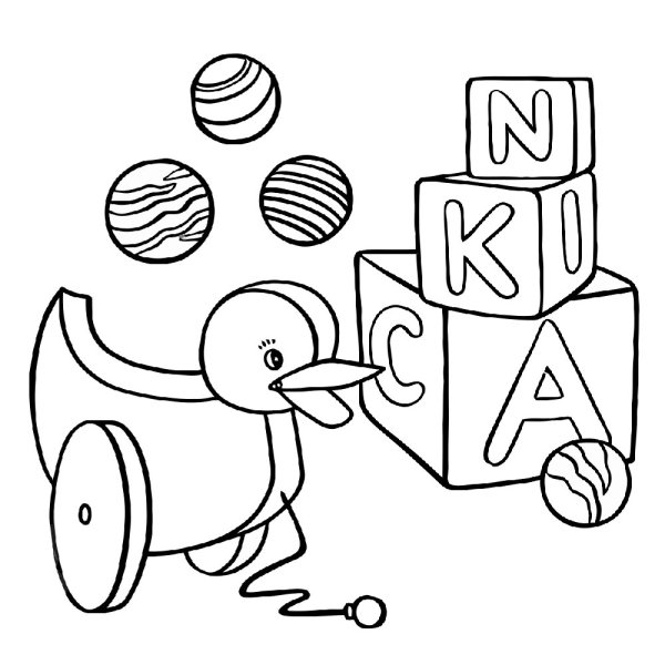 Игрушки раскраска для детей