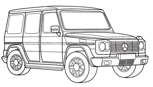 Раскраска Мерседес Гелендваген g63