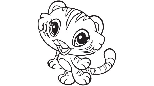 Раскраска Тигренок