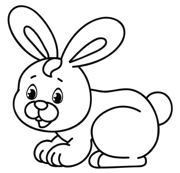 Раскраска зайчик для детей 5-6 лет