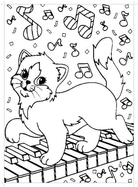 Кошечка Мари раскраска