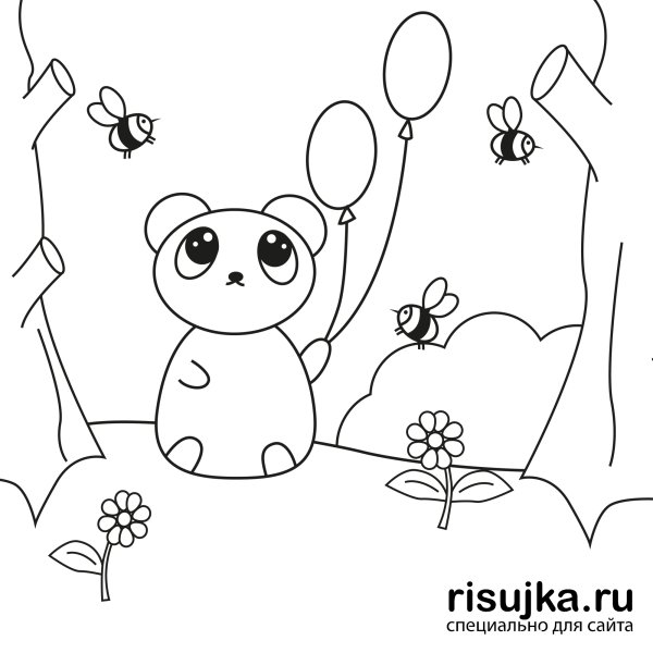 Воздушный шар раскраска