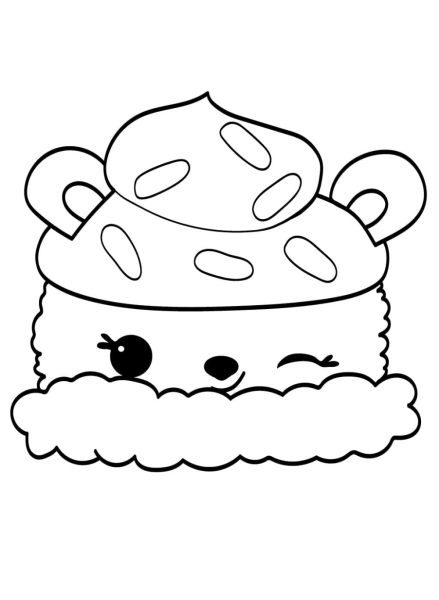 Раскраска милая еда