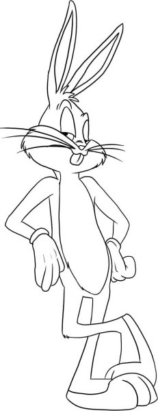 Раскраска Looney Tunes Багз Банни