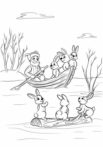 Кролик раскраска