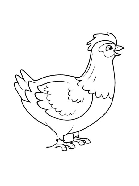 Курица раскраска