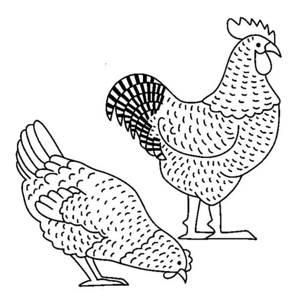 Курица раскраска