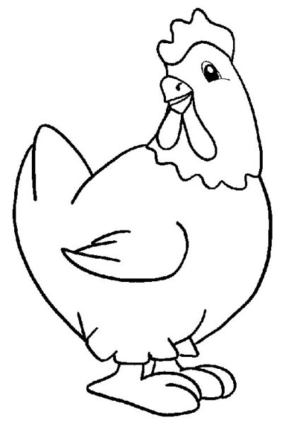 Курица раскраска