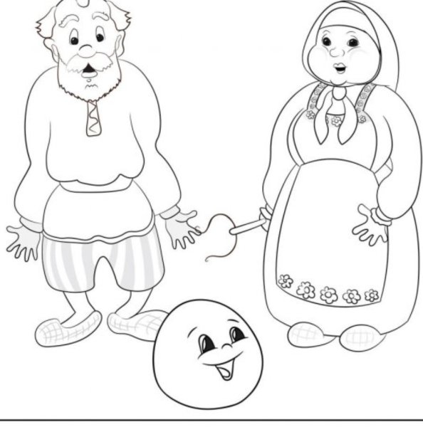 Колобок и заяц рисунок