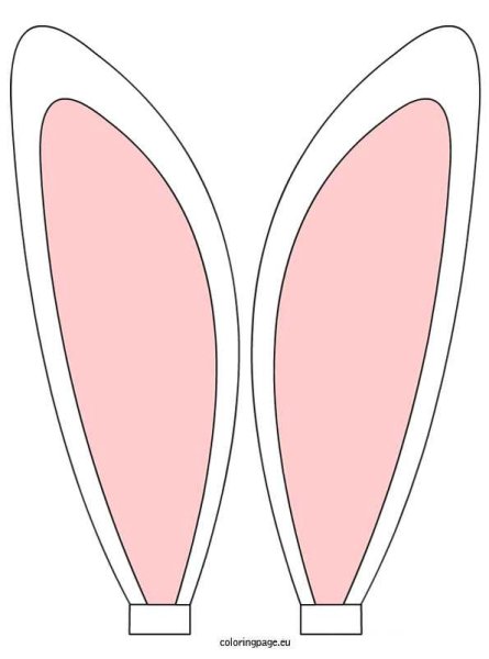 Кроличьи уши трафарет