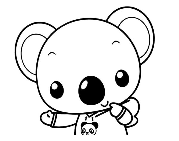 Коала. Раскраска