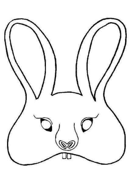 Раскраски лицо зайца (57 фото)