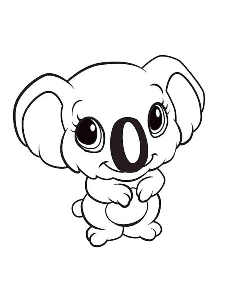 Коала. Раскраска