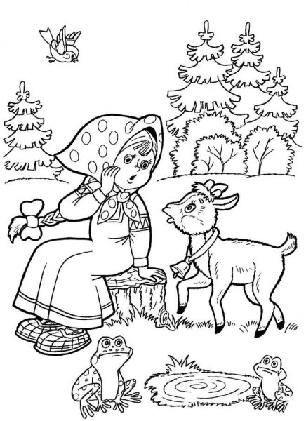 Курица раскраска