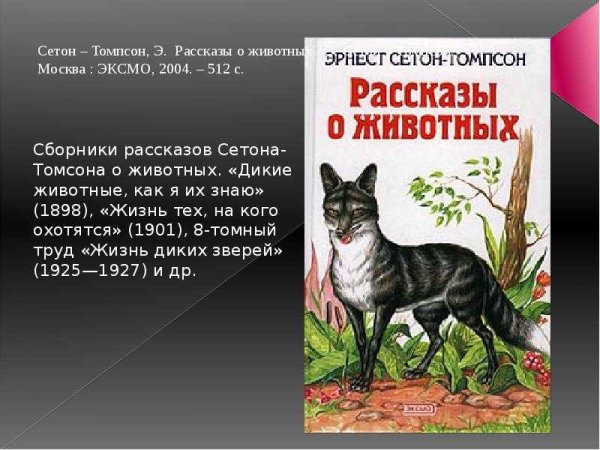 Эрнест Сетон-Томпсон животные-герои