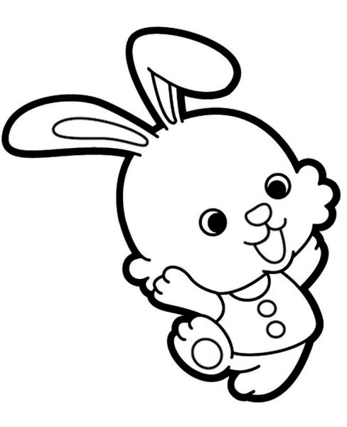 Зайчик раскраска для детей 4-5 лет