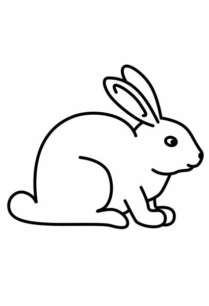 Заяц раскраска для детей 4-5 лет