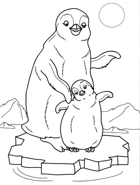 Пингвин Лоло раскраска