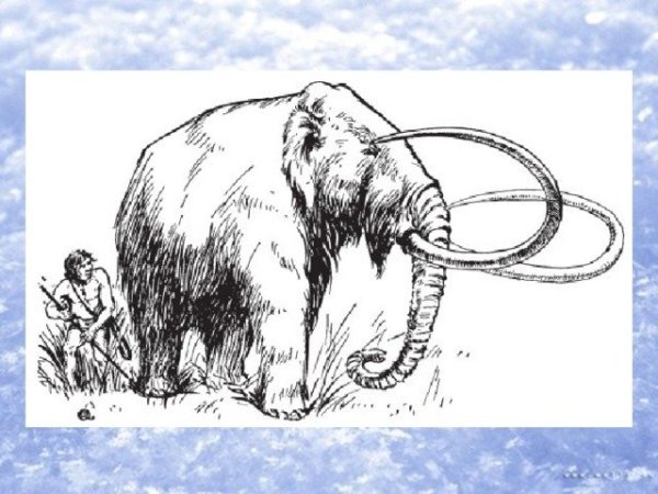 Раскраска охота на мамонта