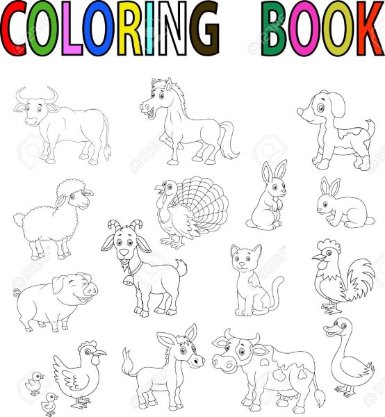 Раскраски животных на английском