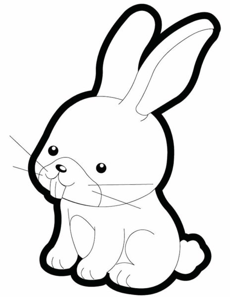 Раскраски заяц зайчонок (60 фото)