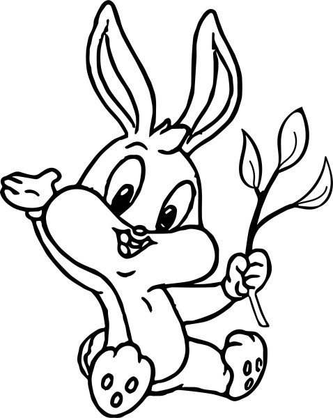 Раскраска Looney Tunes Багз Банни