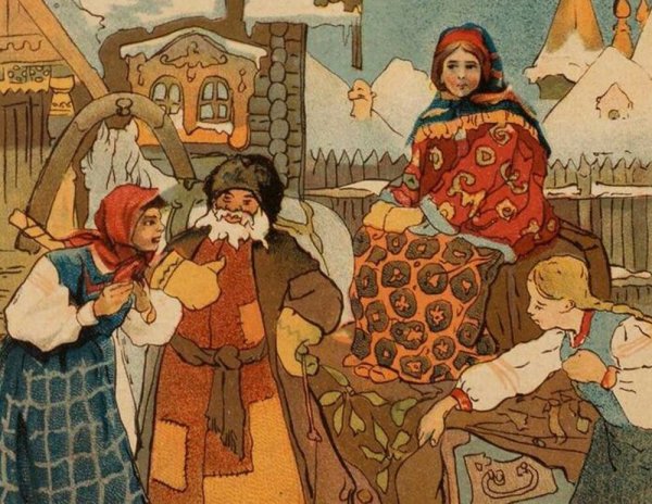 Иллюстрации к «Морозко», «12 месяцев» Билибин