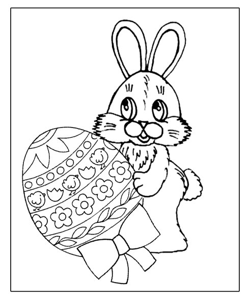 Раскраски заяц с яйцом (55 фото)