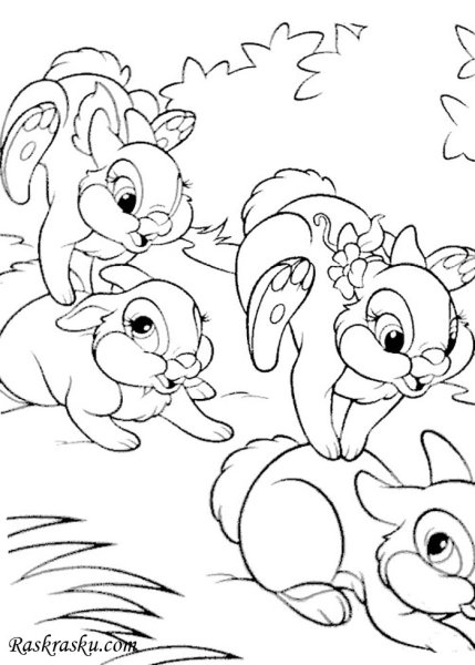 Раскраска Лесные животные для детей 6-7 лет