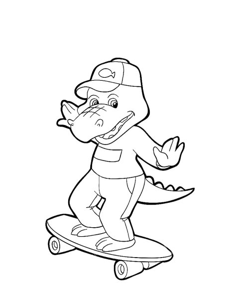 Skateboard Kid раскраска