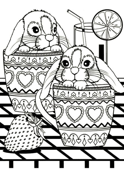 Раскраски пасхальное яйцо заяц (54 фото)