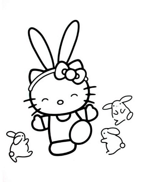 Hello, Kitty! Раскраска