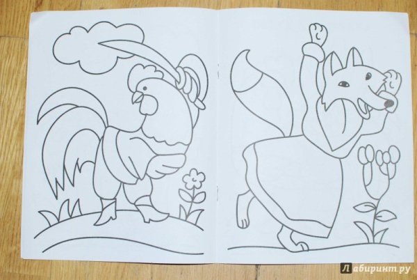 Раскраски для детей из сказки Заюшкина избушка