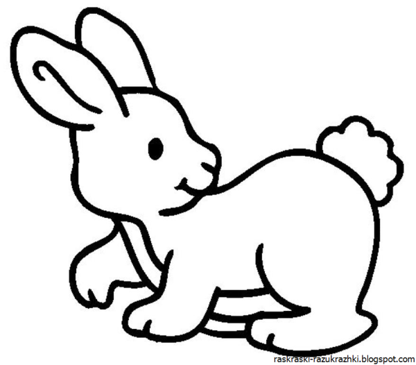 Раскраски заяц для самых маленьких (59 фото)