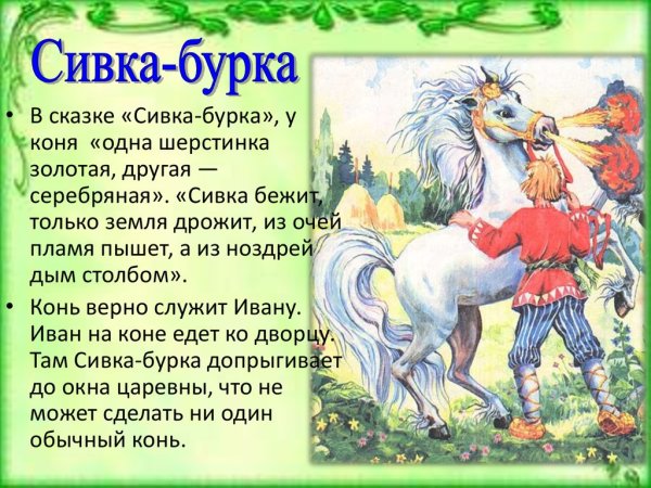 Сивка бурка 3 класс литературное чтение