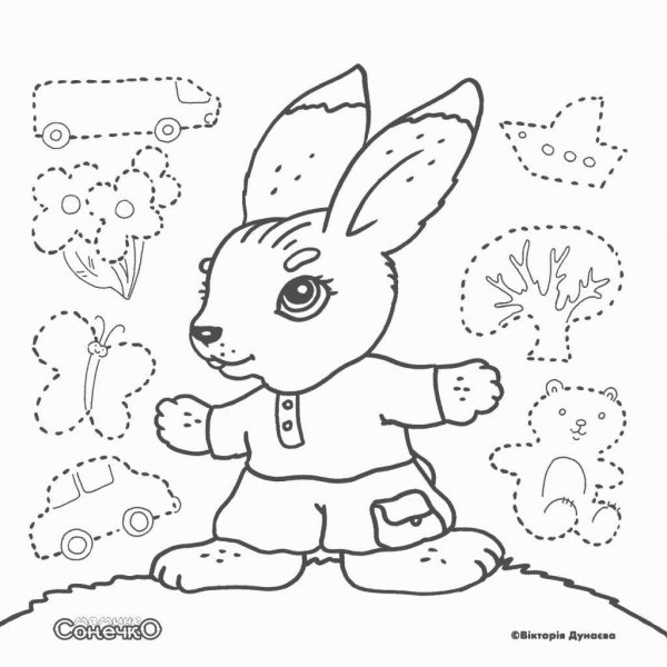 Раскраски заяц из сказки теремок (56 фото)