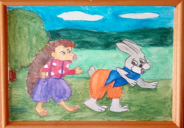 Рисунок на тему заяц путешественник