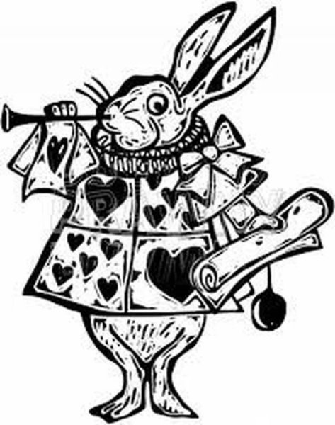 Кролик Алиса в стране чудес вектор