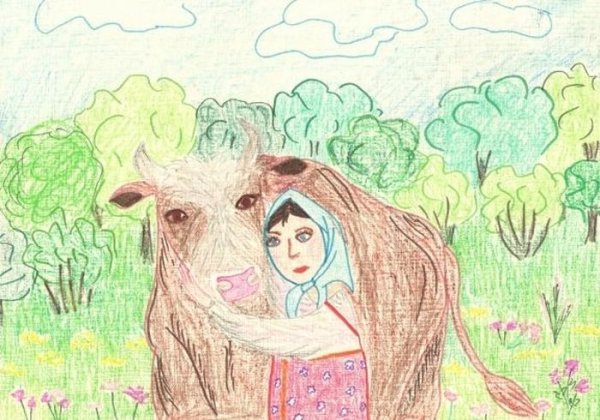 Рисунок к сказке крошечка Хаврошечка