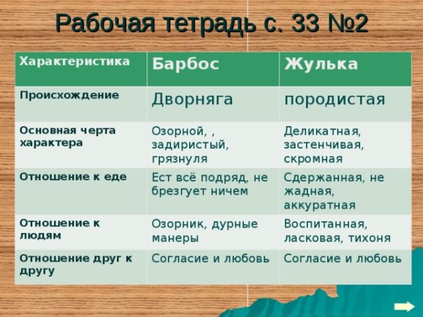 Барбос и Жулька характеристика героев