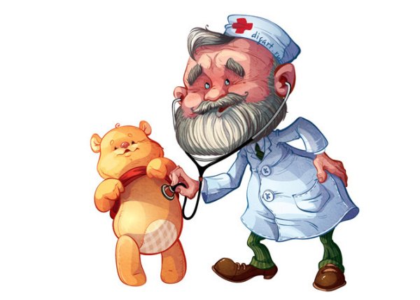 Доктор Айболит лечит мишку