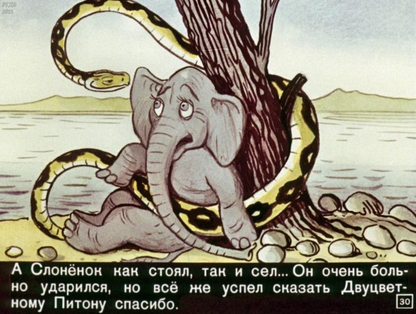 Редьярд Киплинг Слоненок диафильм