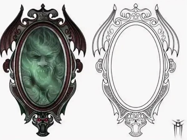 Овальная Готическая рамка