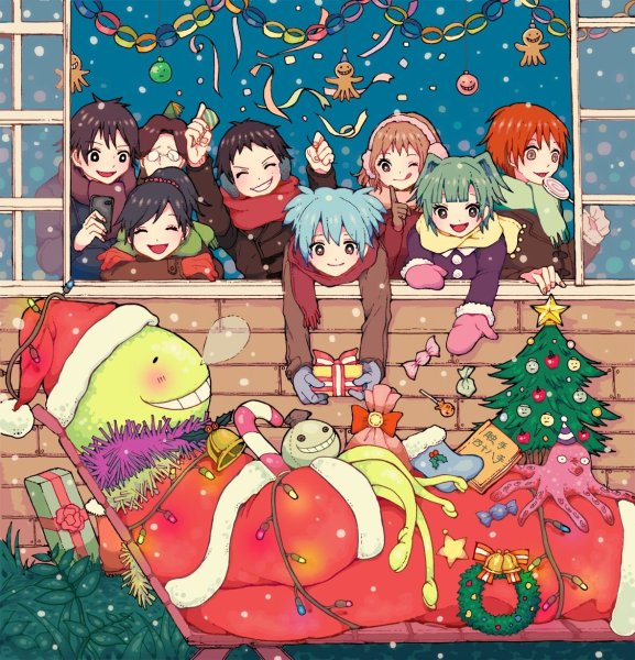 Ansatsu Kyoushitsu аниме Рождество