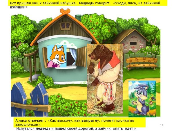 Сказка заячья избушка текст
