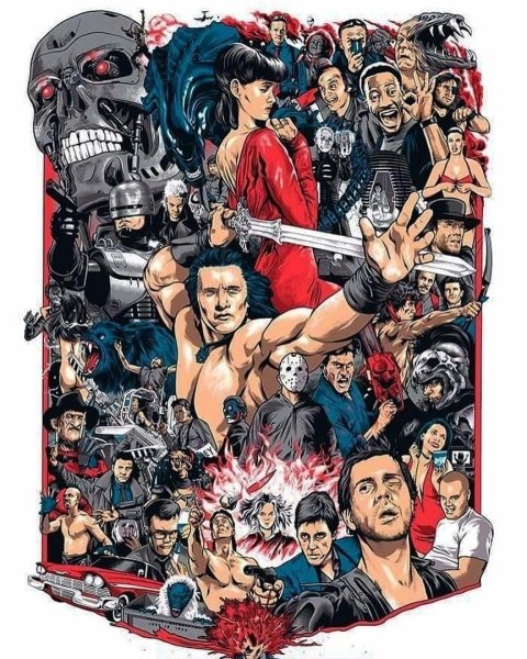 Коллаж из постеров фильмов