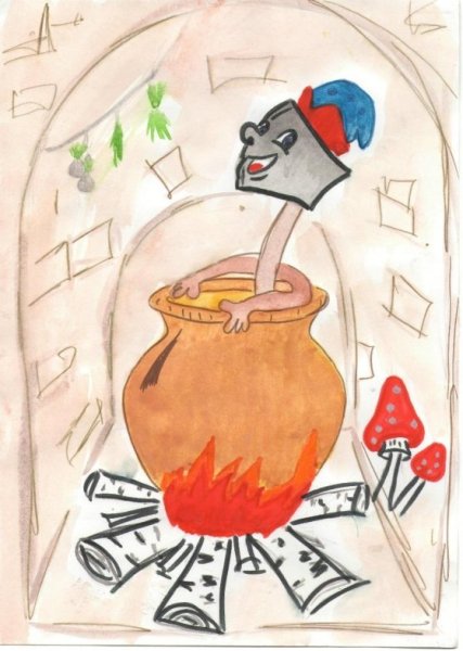 Рисунок к сказке каша из топора