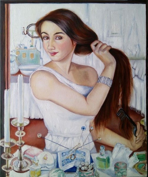 Зинаида Серебрякова за туалетом