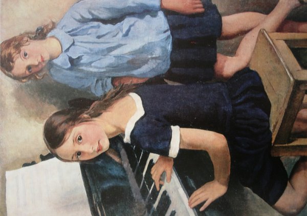 З. Серебрякова девочки у рояля 1922